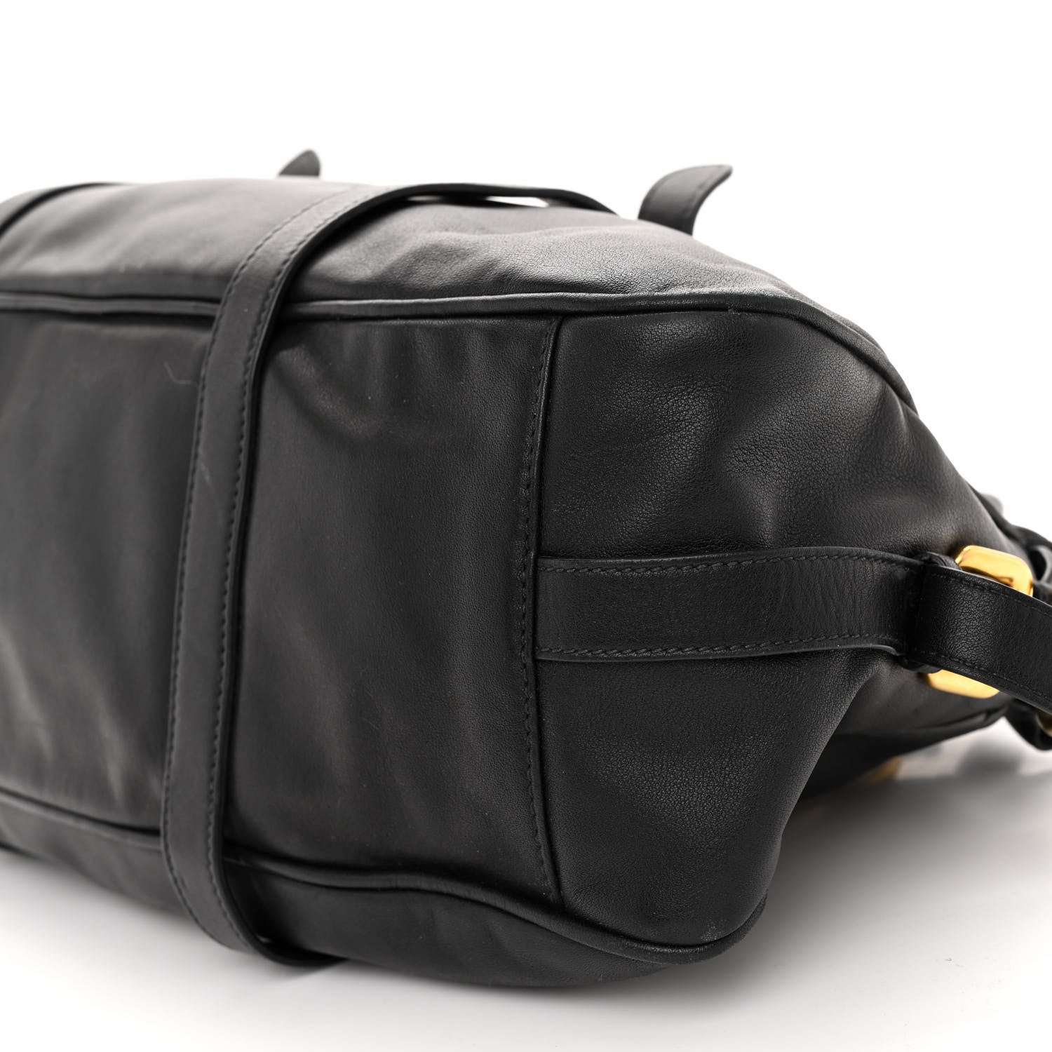Prada Soft Calfskin Shoulder Bag Black 9 of 10