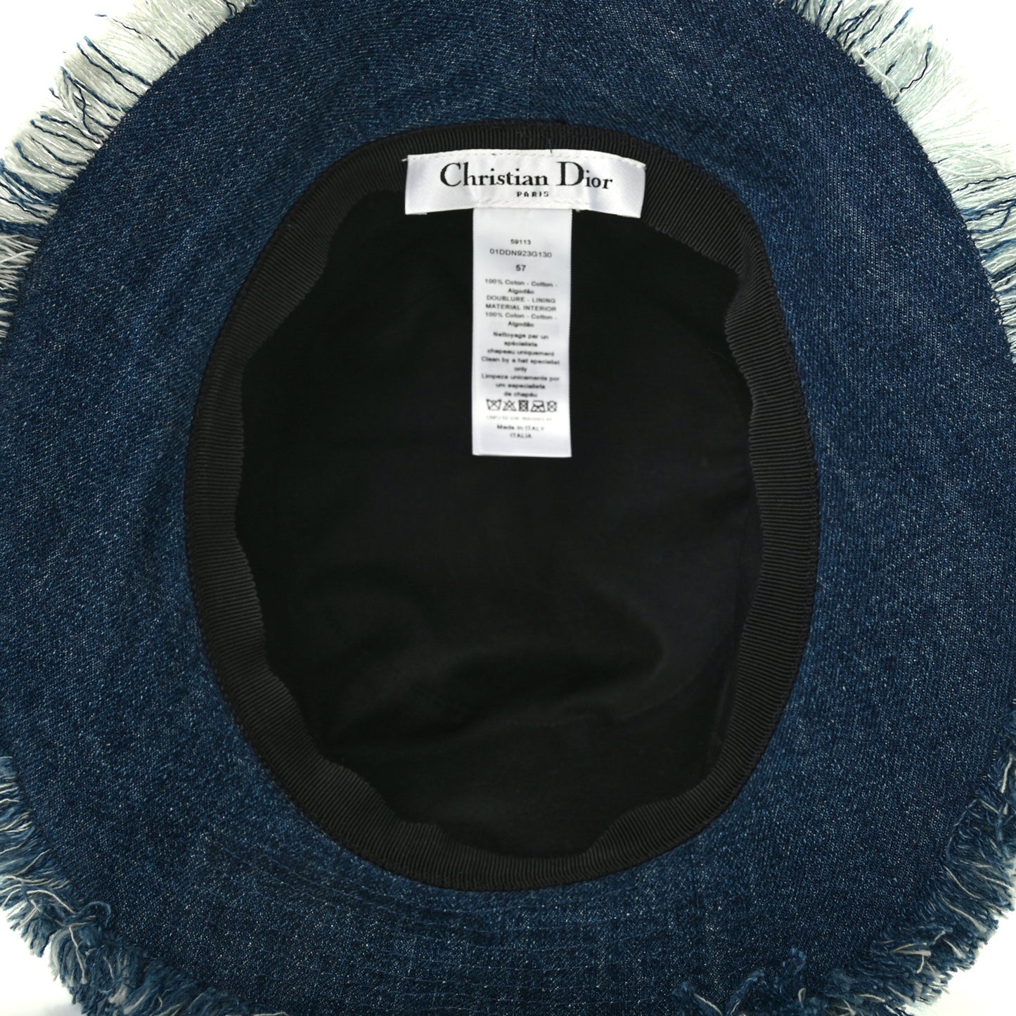 Denim Buket Fringe Hat 57
