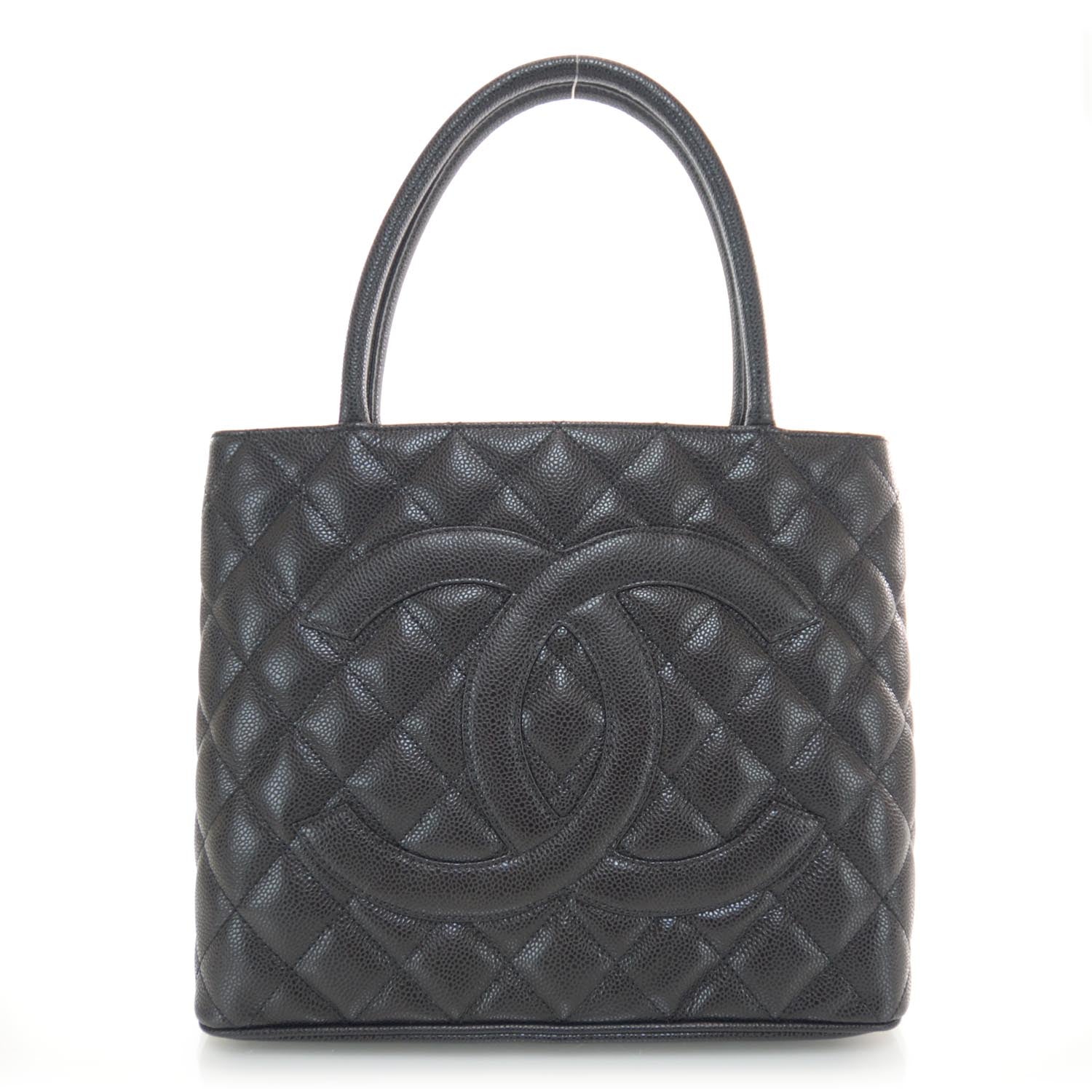 Chanel Caviar Medallion Tote Black 1 of 8