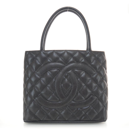 Chanel Caviar Medallion Tote Black 1 of 8
