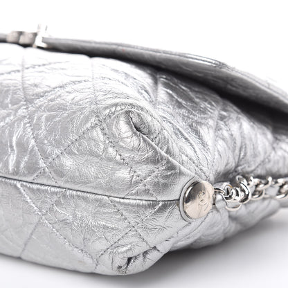Chanel Metallic Crumpled Calfskin Big Bang Flap Bag Silver 9 of 12