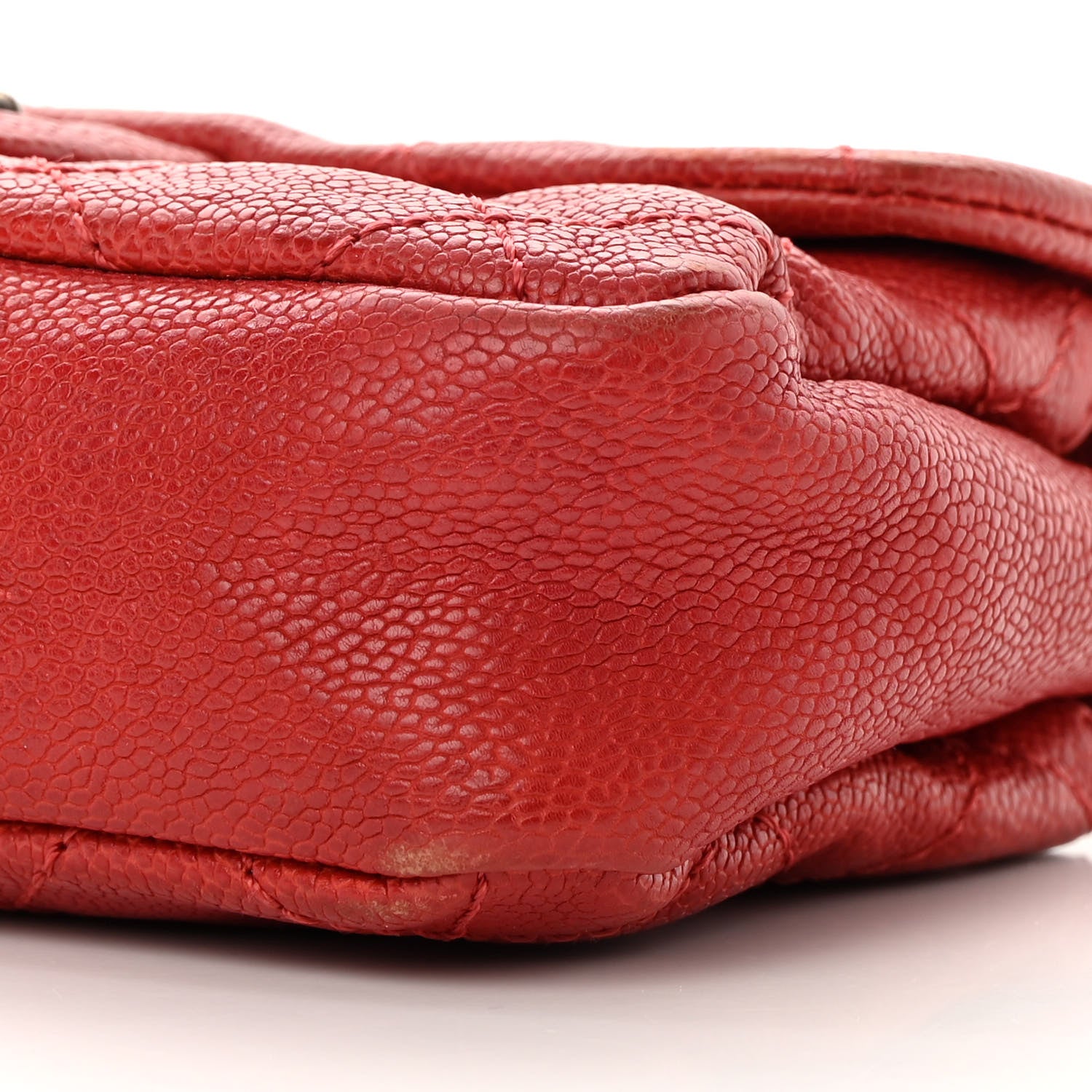 Chanel Caviar Quilted Mini Simply CC Flap Red 10 of 15