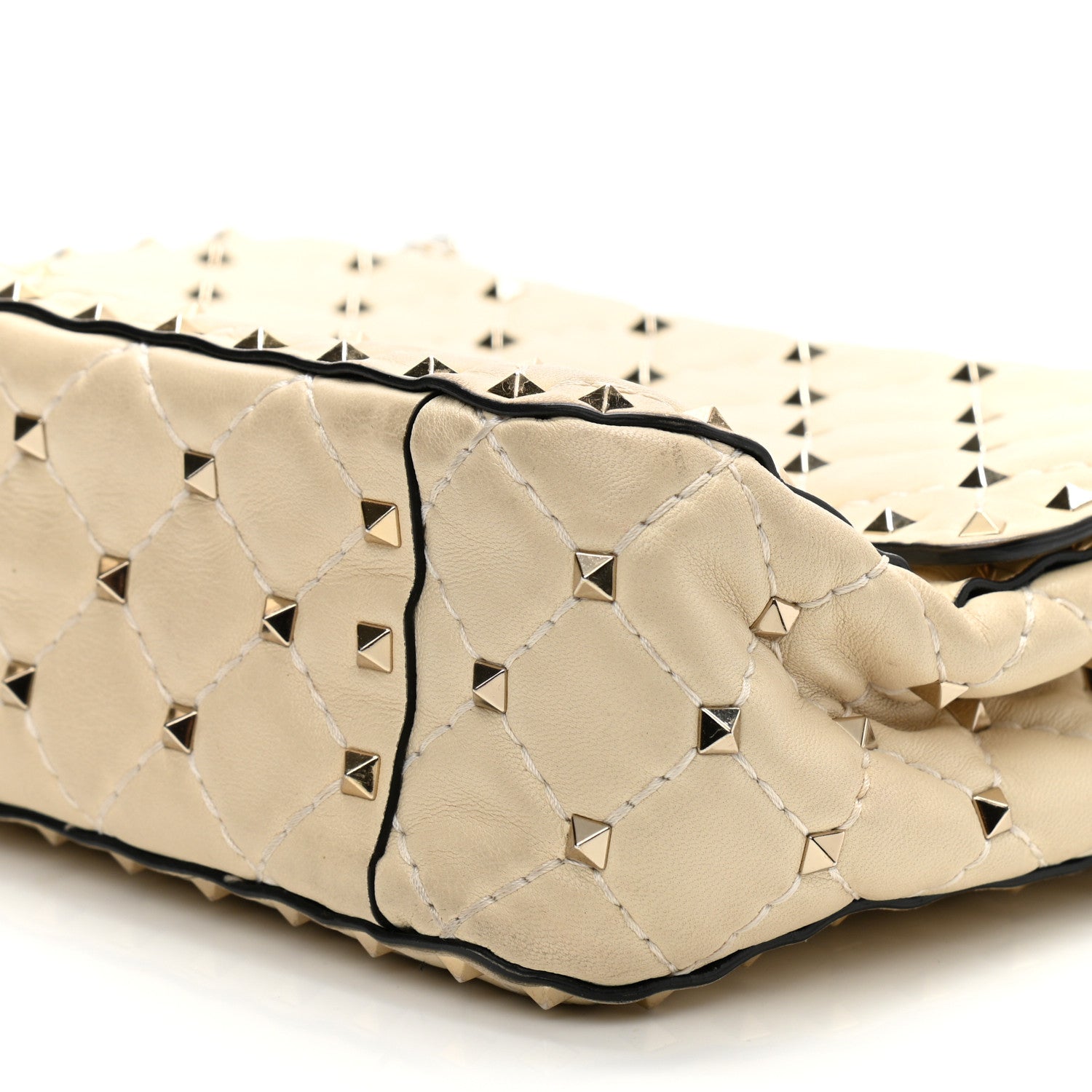 Valentino Garavani Nappa Medium Rockstud Spike Shoulder Bag Light Ivory 9 of 13