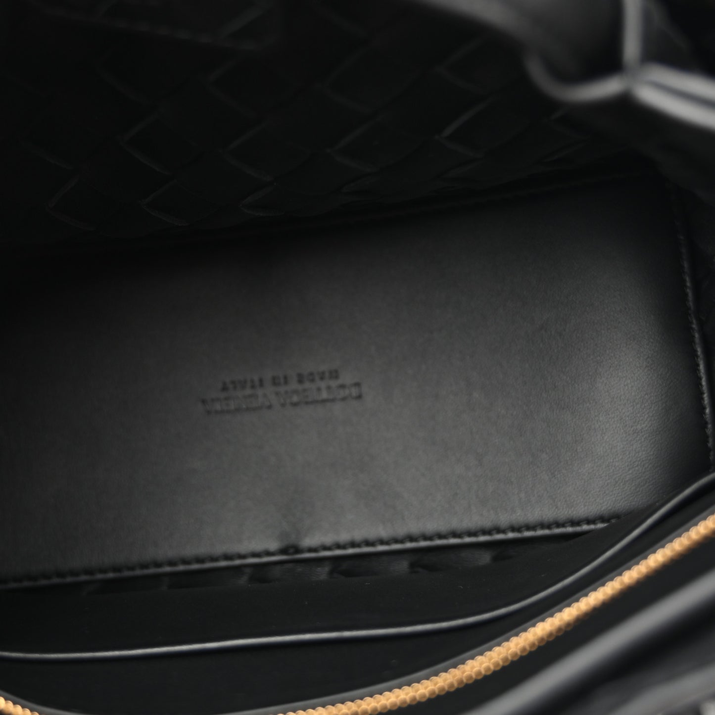 Nappa Intrecciato Small Andiamo Shoulder Bag Black