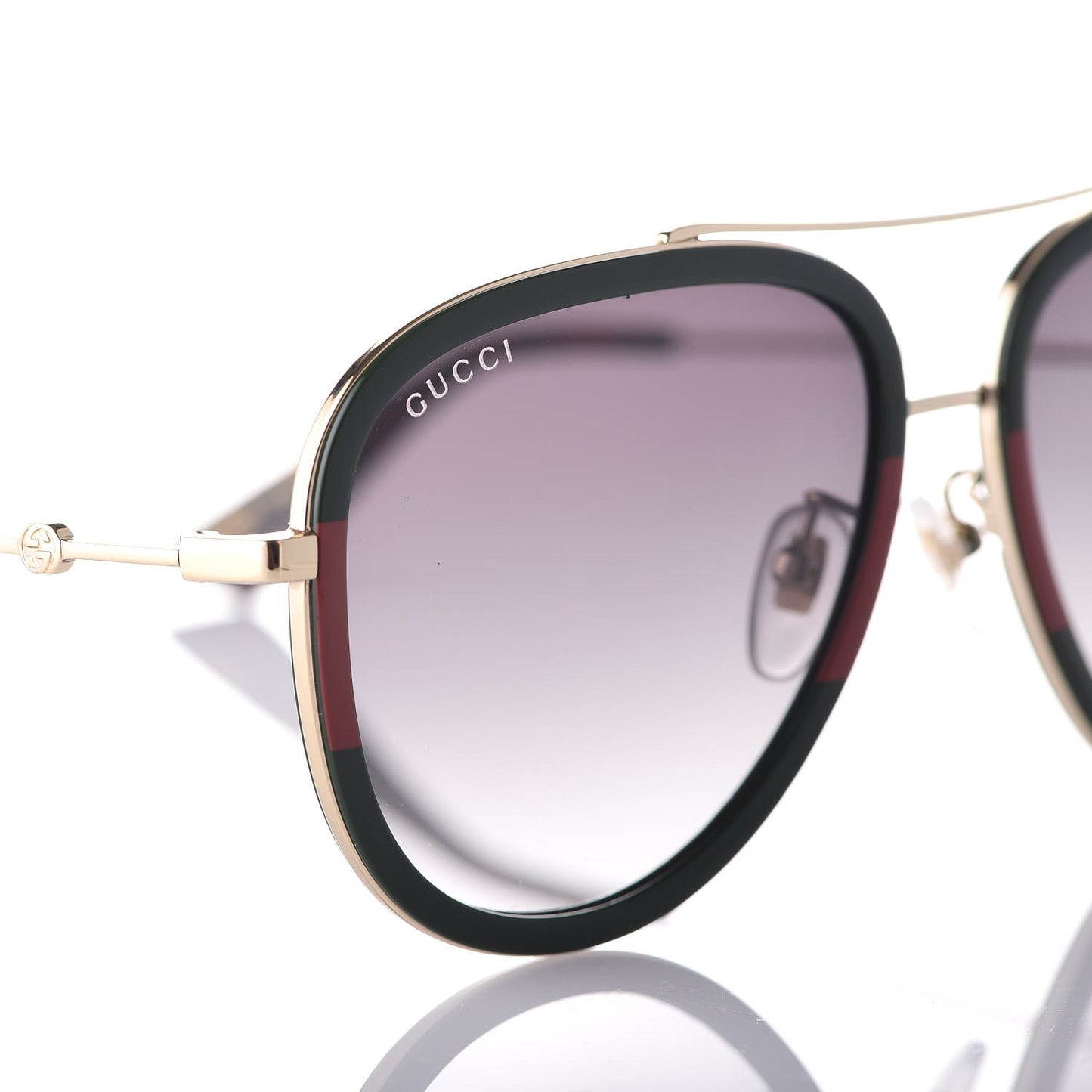 Web Aviator Sunglasses GG0062S Green Red
