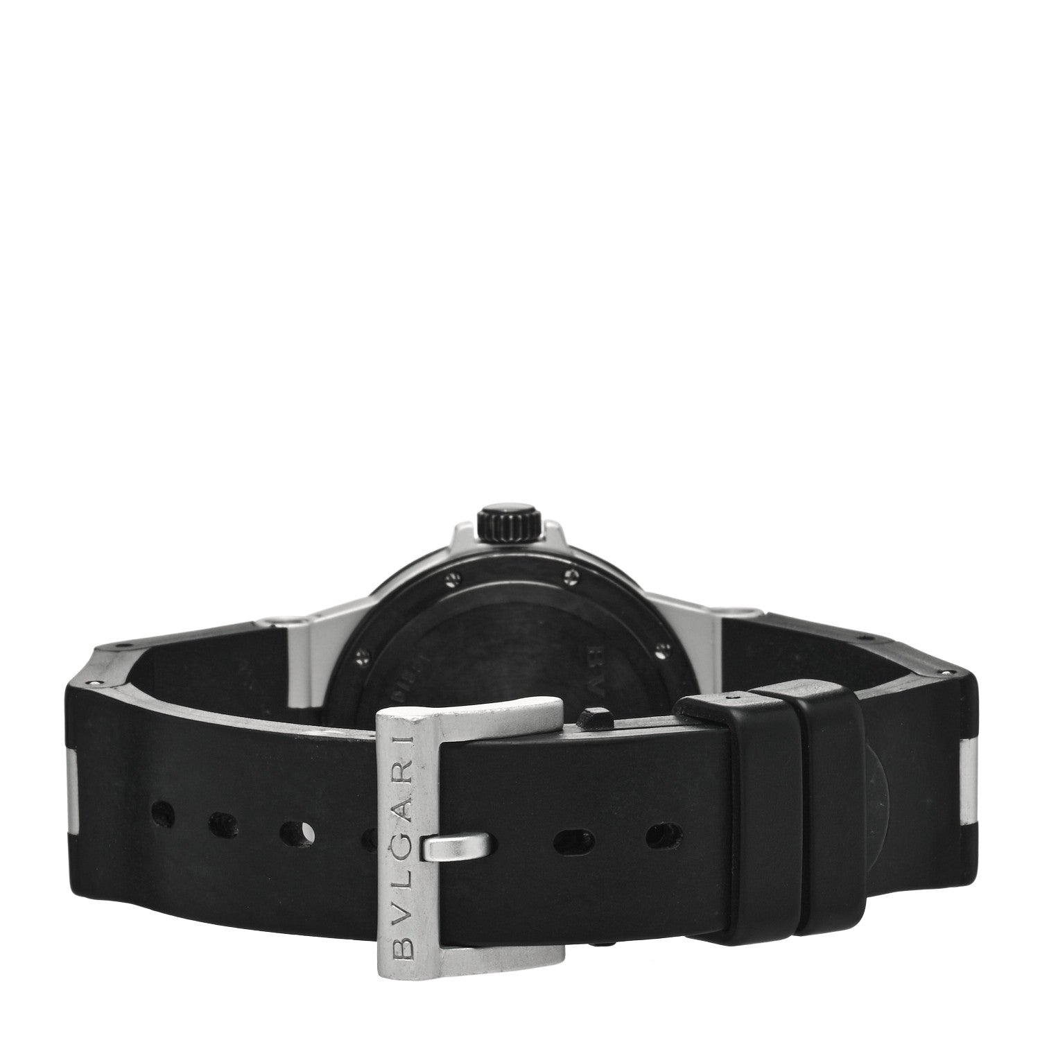 Bulgari Aluminum Rubber 32mm Diagono Quartz Watch 3 of 4
