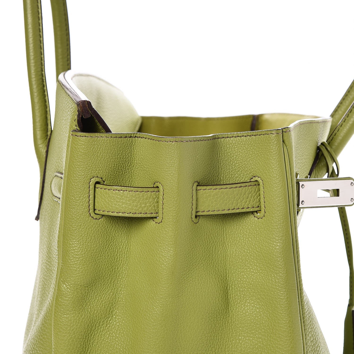 Hermes Taurillon Clemence Birkin 35 Vert Anis 27 of 41