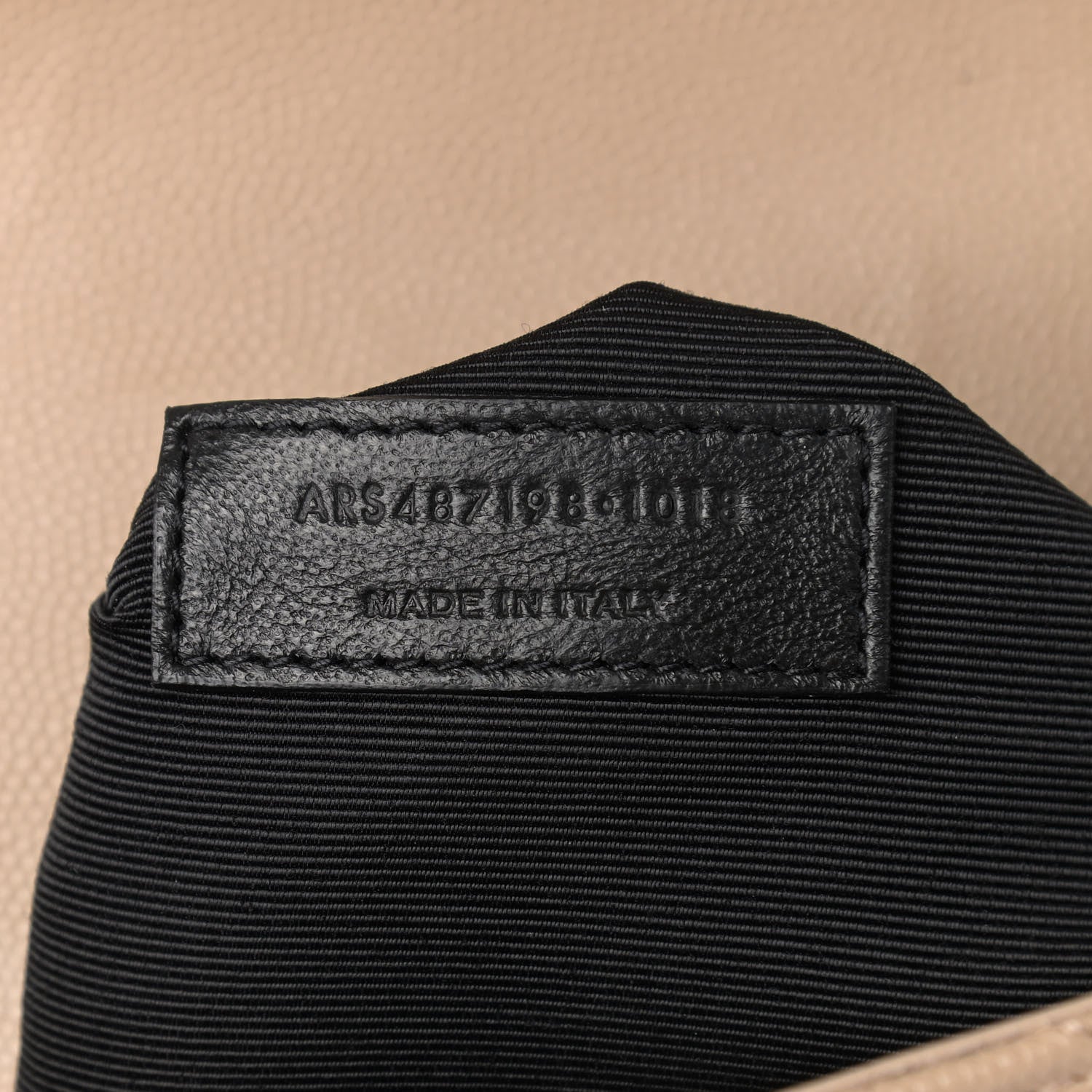 Saint Laurent Grain De Poudre Mixed Matelasse Large Triquilt Monogram Satchel Dark Beige 8 of 10