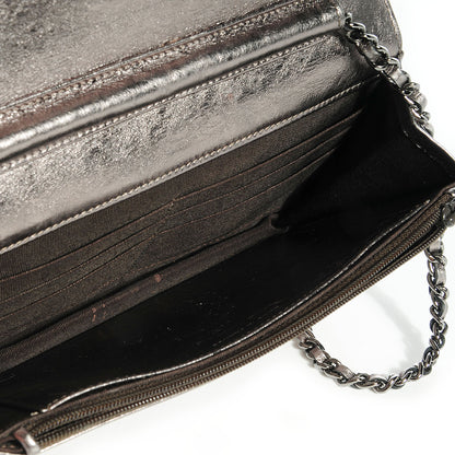 Chanel Aged Calfskin Quilted Reissue Wallet On Chain WOC Dark Silver 6 of 8