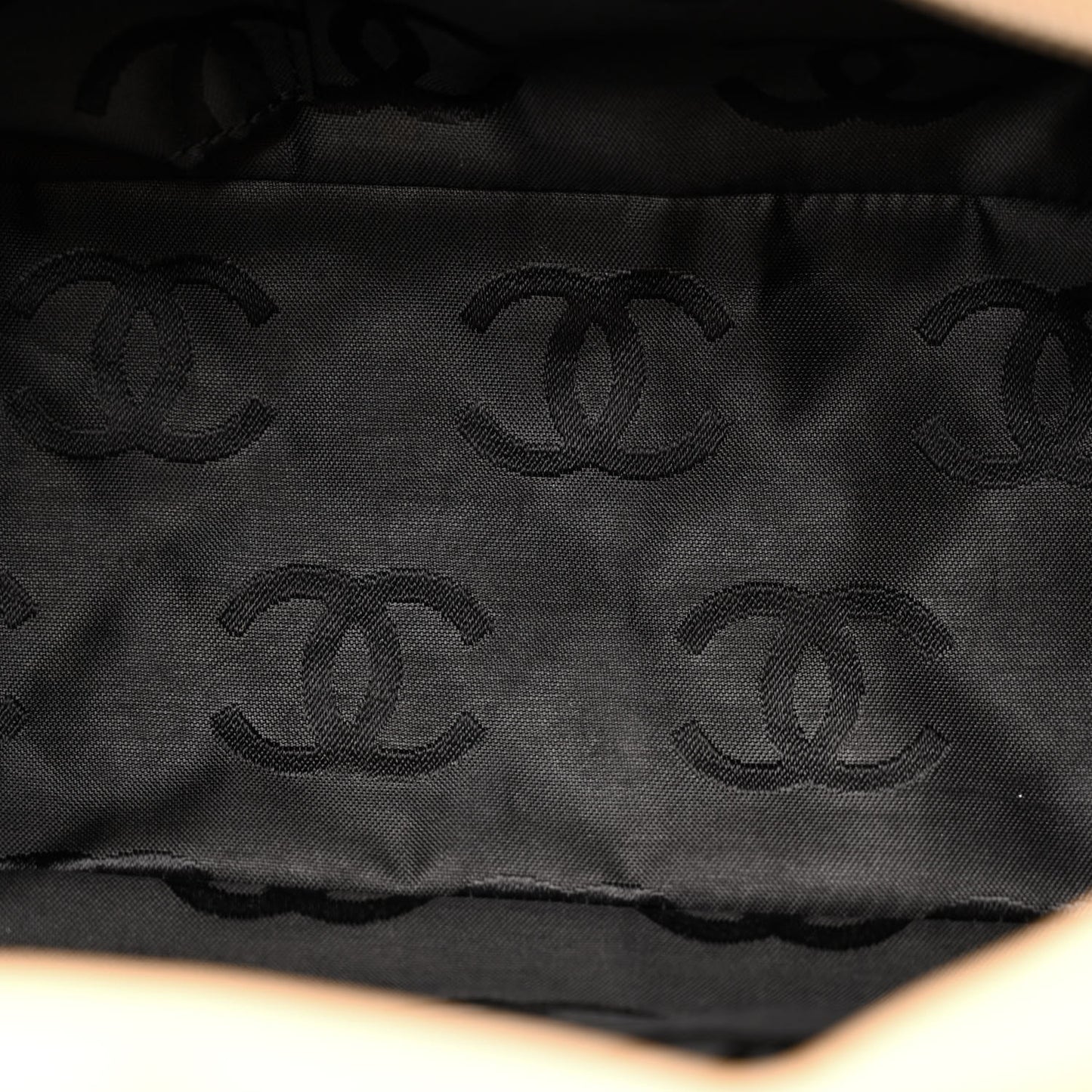 Calfskin Quilted Large Cambon Bowler Beige Black