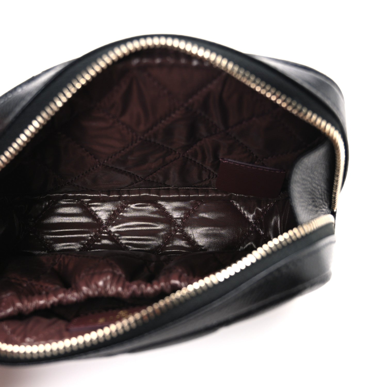 Chanel Caviar Quilted Small Curvy Pouch Cosmetic Case Black 5 of 8