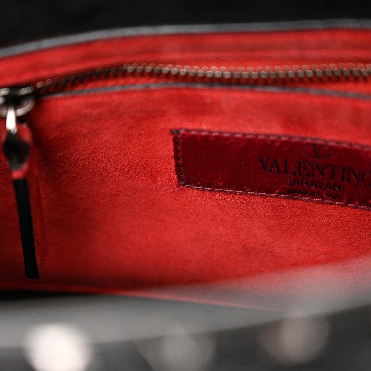 Valentino Garavani Craquele Nappa Medium Rockstud Spike Shoulder Bag Black 10 of 15