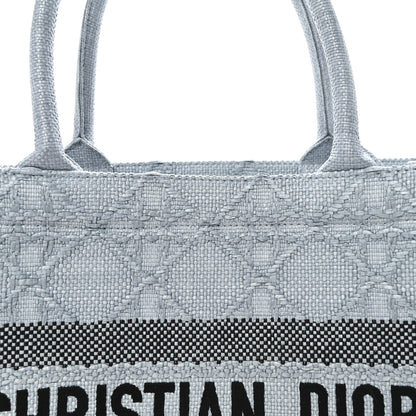 Christian Dior Raffia Cannage Medium Book Tote Blue 8 of 10