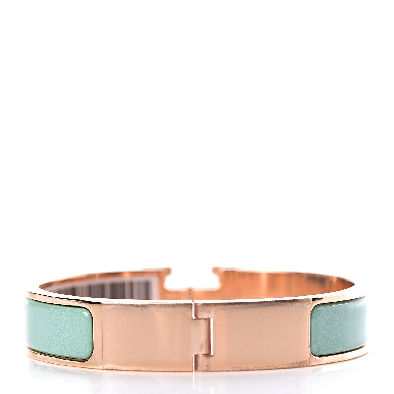 Hermes Enamel Narrow Clic Clac H Bracelet PM Vert Aqua 3 of 4