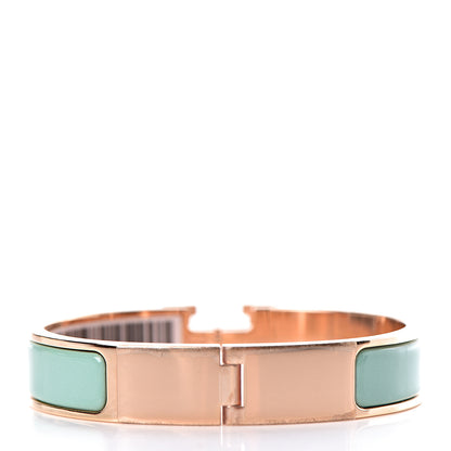 Hermes Enamel Narrow Clic Clac H Bracelet PM Vert Aqua 3 of 4