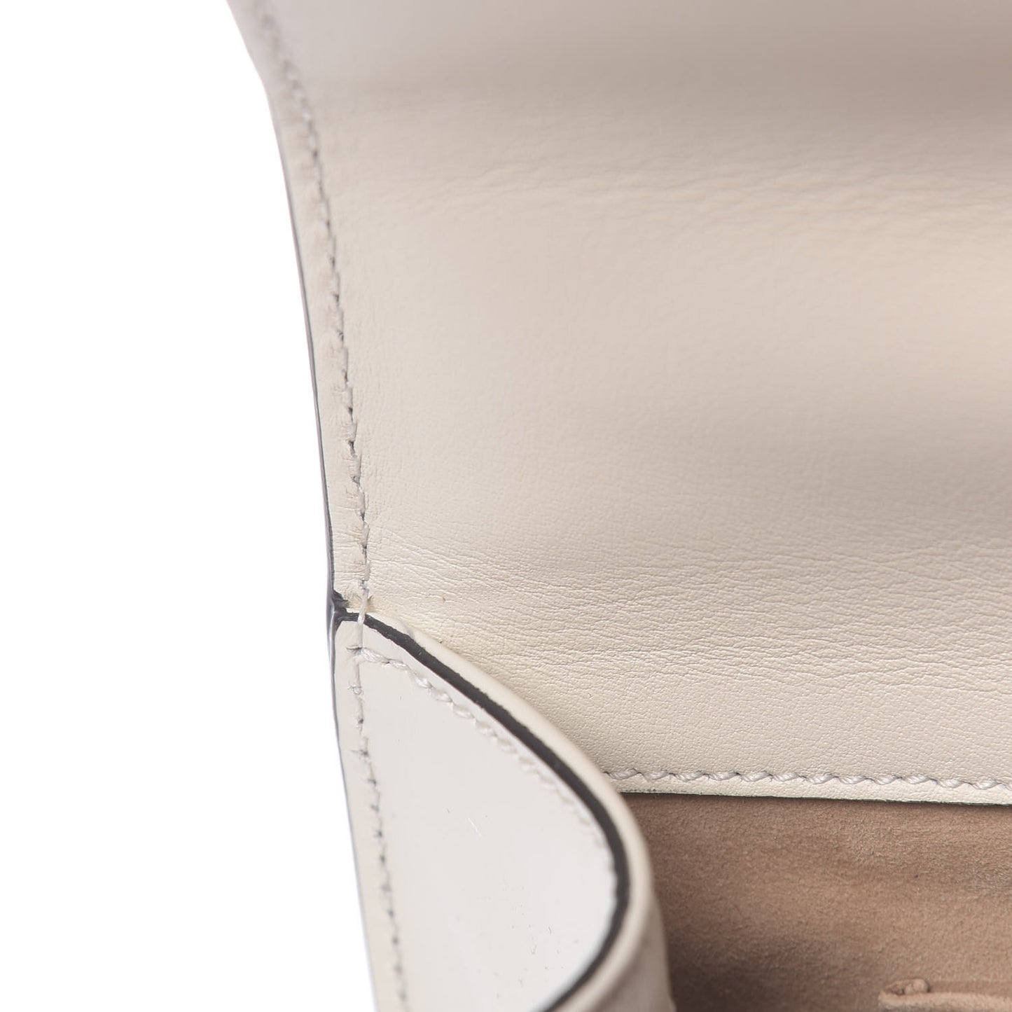 Calfskin Floral Embroidered Small Padlock Shoulder Bag White