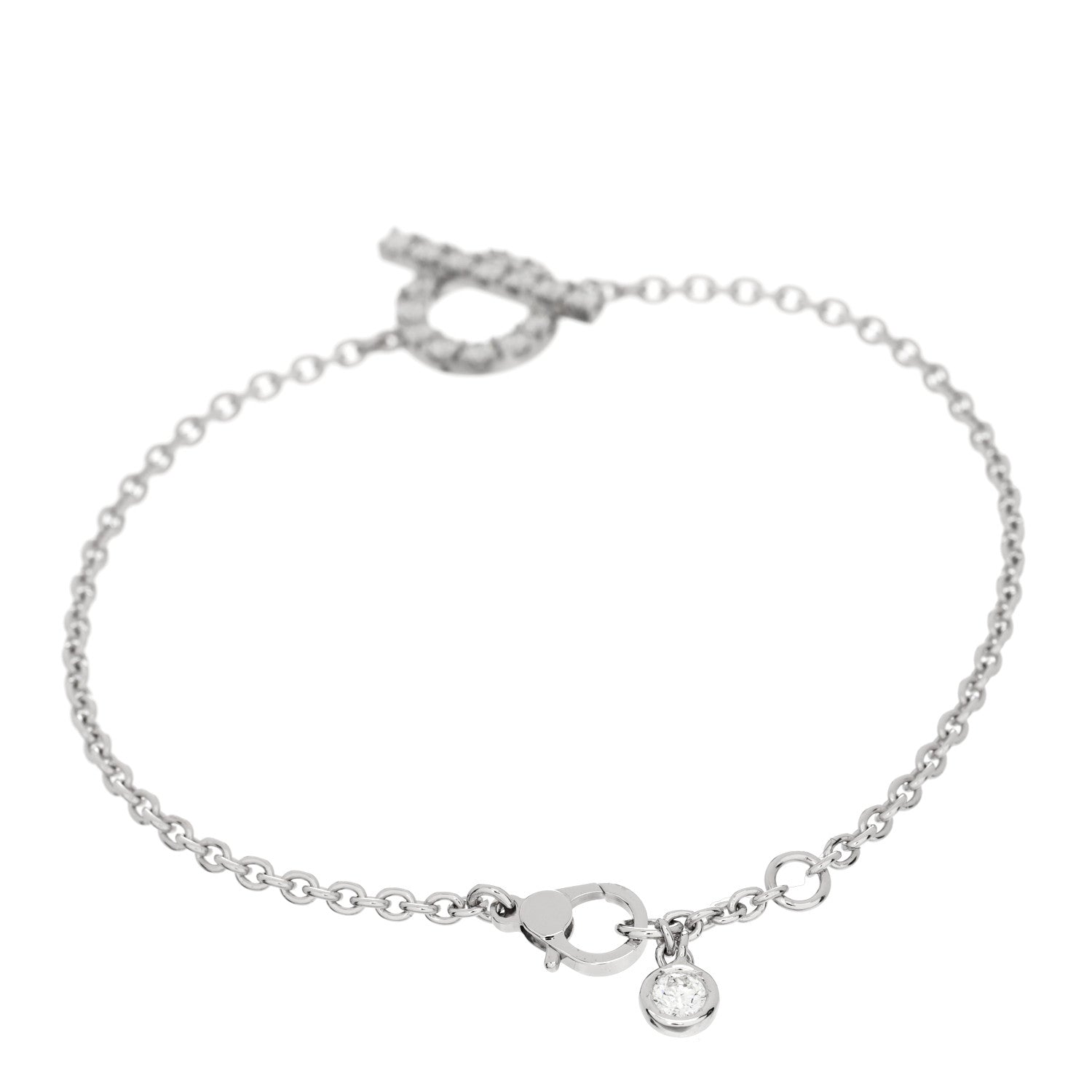 Hermes 18K White Gold Diamond Finesse Bracelet ST 3 of 4