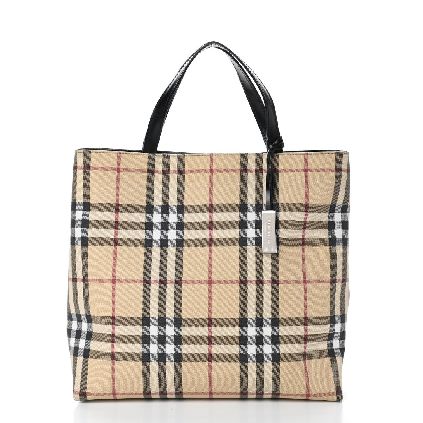 House Check Medium Tote Black