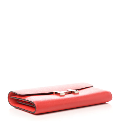 Hermes Epsom Constance Long Wallet Rose Jaipur 4 of 7