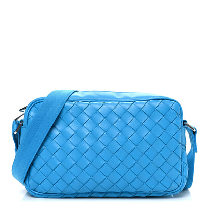 Bottega Veneta Calfskin Intrecciato Small Camera Bag Pool Blue 1 of 11