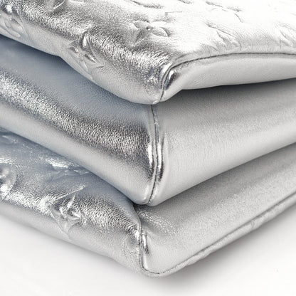 Louis Vuitton Metallic Lambskin Embossed Monogram Coussin PM Silver 12 of 12