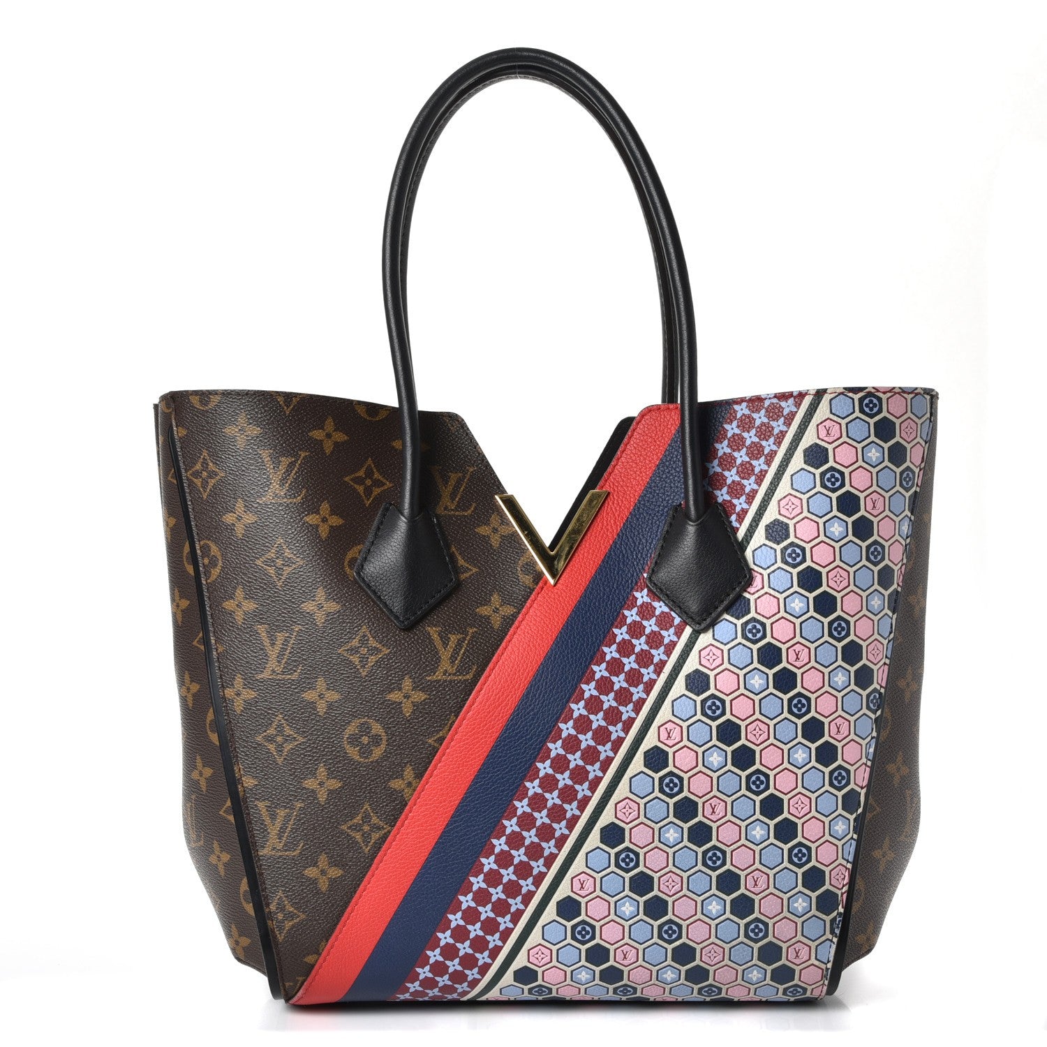 Louis Vuitton Calfskin Monogram Kimono Tote MM Rose 1 of 12