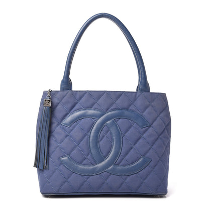 Chanel Canvas Caviar Tassel Tote Blue 1 of 11