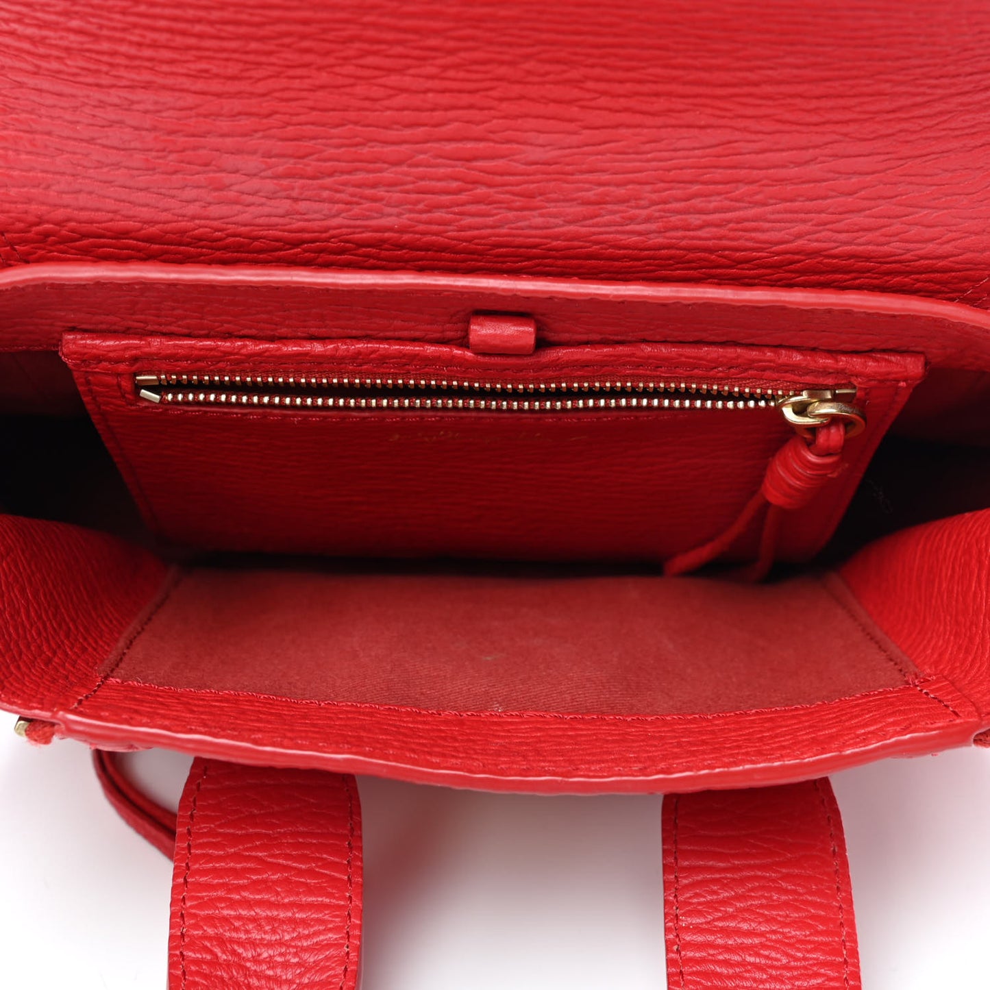 Textured Calfskin Mini Pashli Satchel Red
