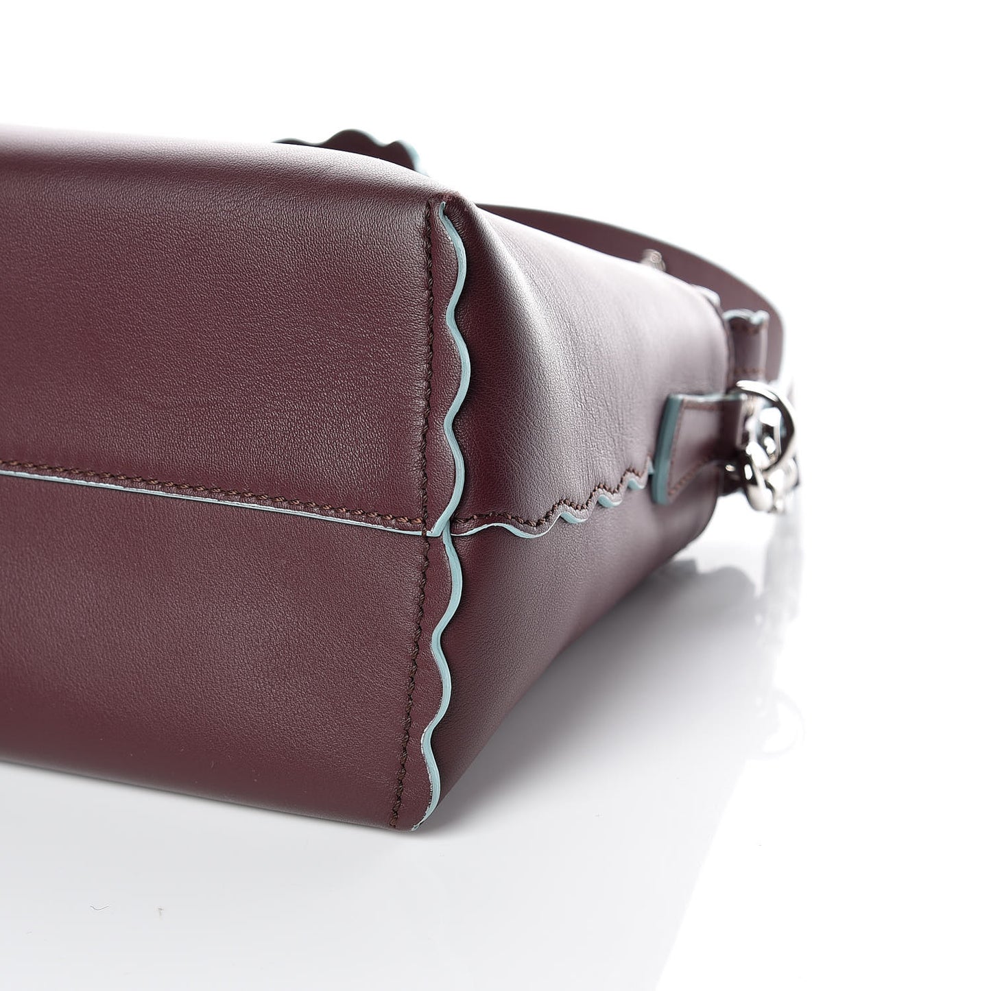 Vitello Dolce Scalloped Studded Medium By The Way Boston Bag Bordeaux