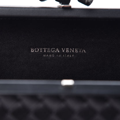 Bottega Veneta Satin Intreccio Impero Knot Clutch Black 6 of 8