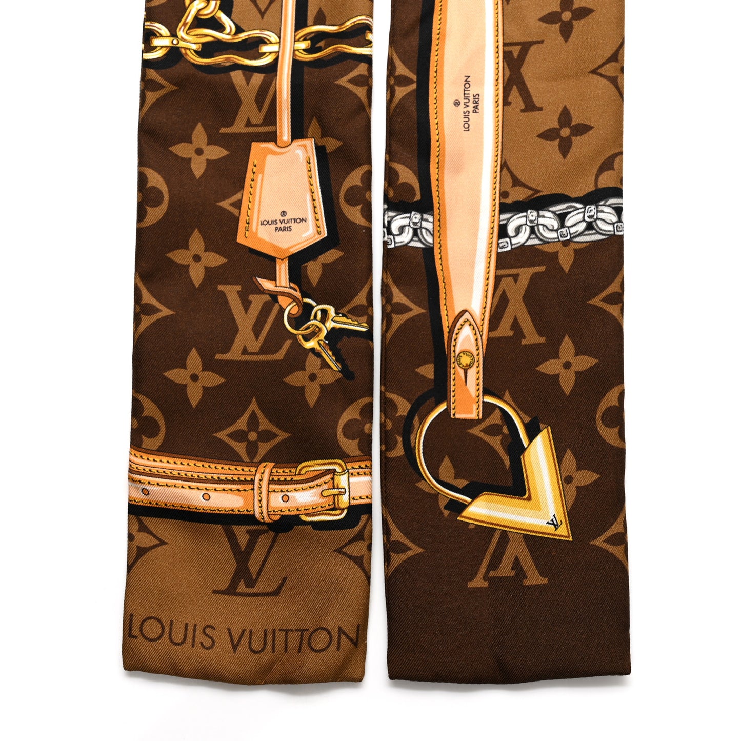 Silk Monogram Confidential Bandeau Brown