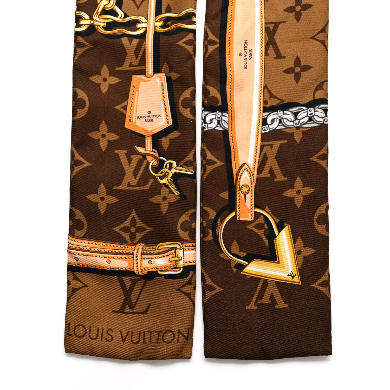 Louis Vuitton Silk Monogram Confidential Bandeau Brown 2 of 3