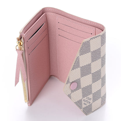 Louis Vuitton Damier Azur Victorine Wallet Rose Ballerine 5 of 10
