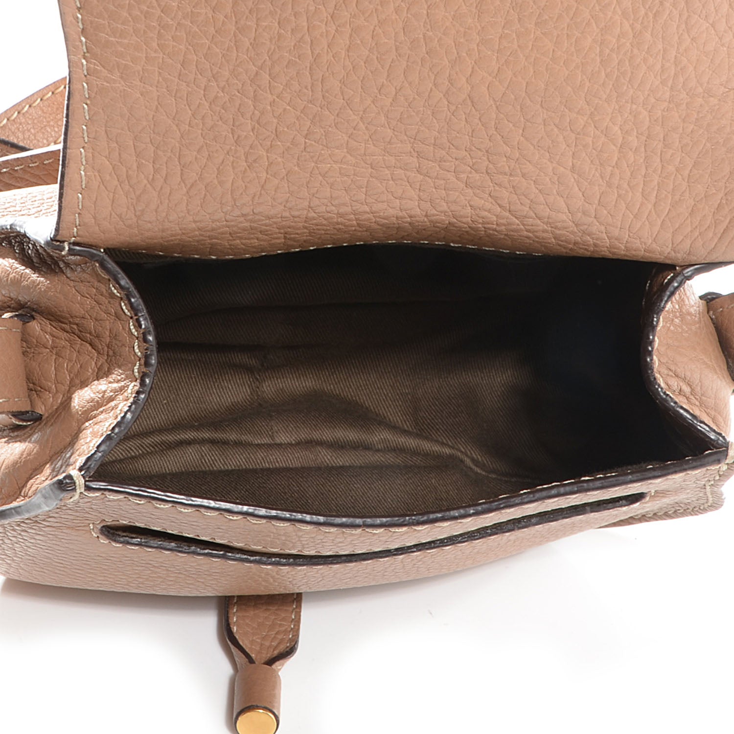 Chloe Calfskin Mini Marcie Round Crossbody Bag Nut 5 of 9
