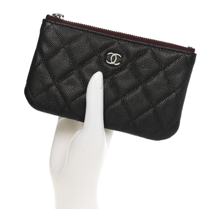 Chanel Caviar Quilted Small Cosmetic Case Black 2 of 9