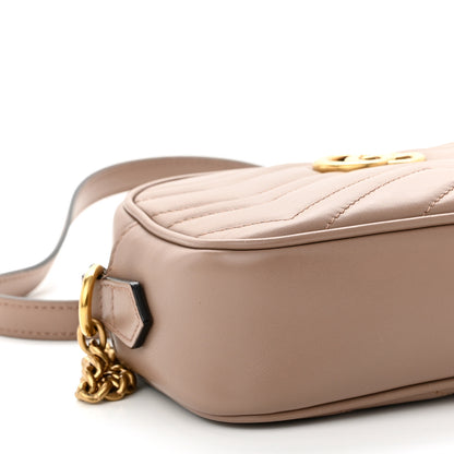 Gucci Calfskin Matelasse Mini GG Marmont Chain Shoulder Bag Porcelain Rose 9 of 10
