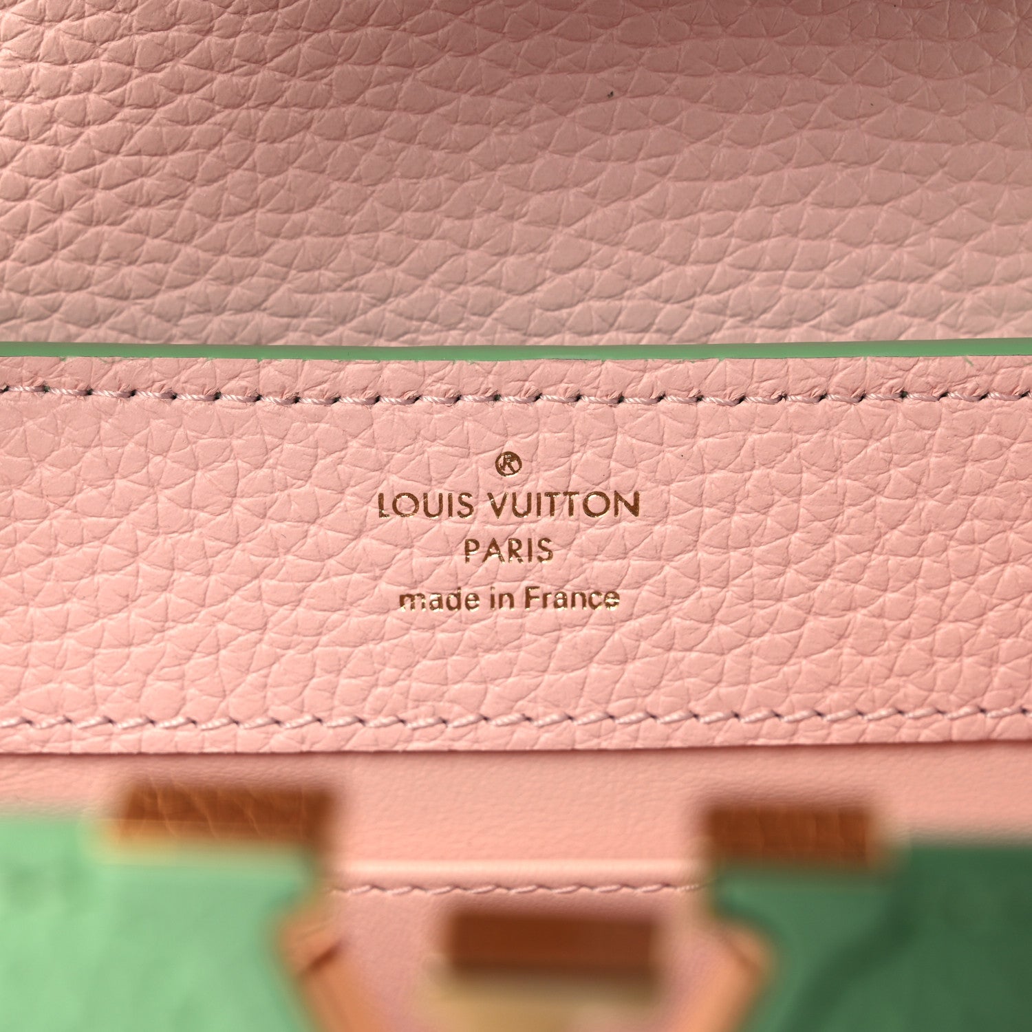Louis Vuitton Taurillon Mini Capucines Vert Pomme 6 of 9