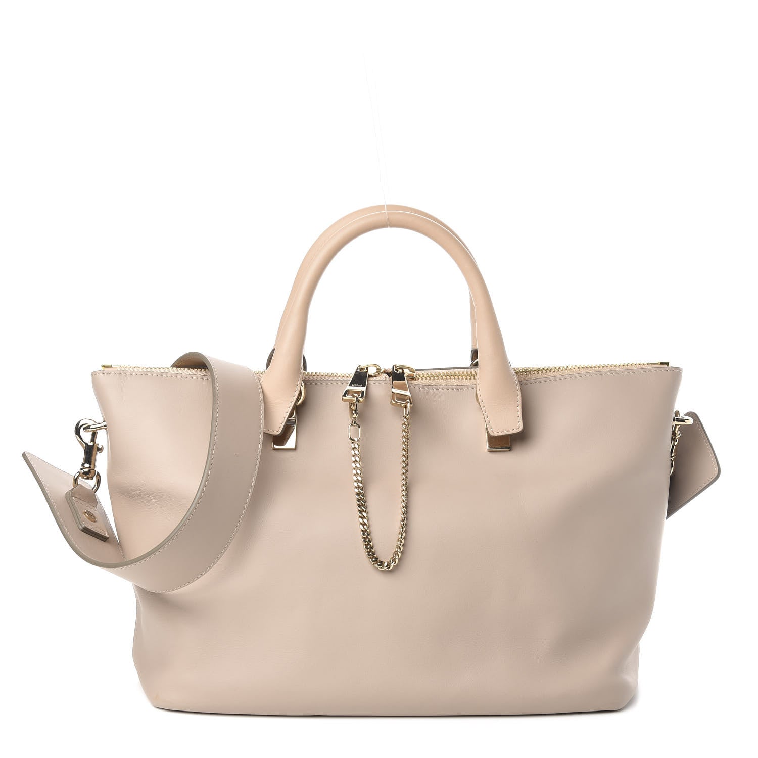 Chloe Smooth Calfskin Medium Baylee Tote Cashmere Grey Rope Beige 1 of 11