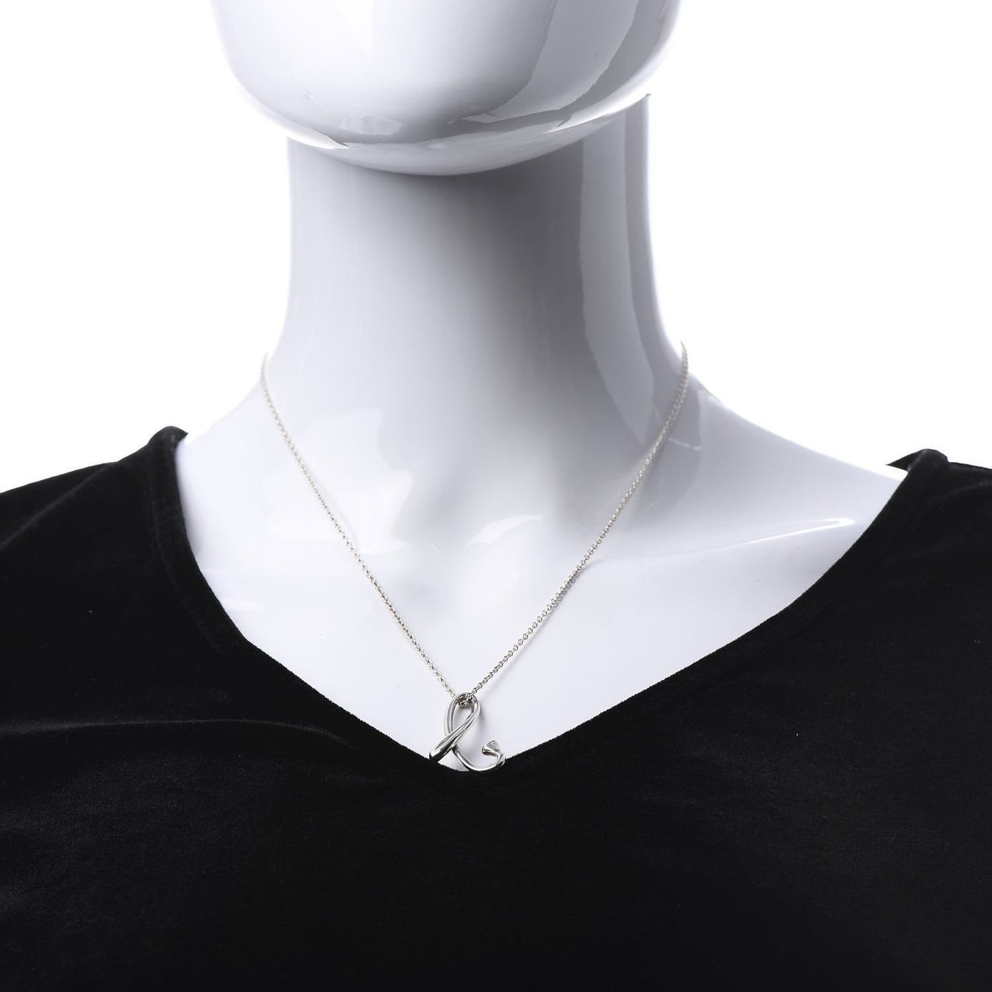 Sterling Silver Elsa Peretti Letter B Pendant Necklace