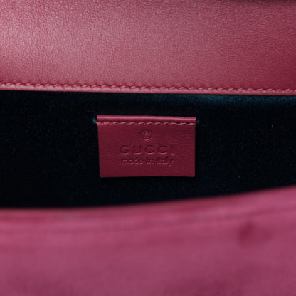 Gucci Velvet Crystal Square G Shoulder Bag Light Raspberry Rose 8 of 13