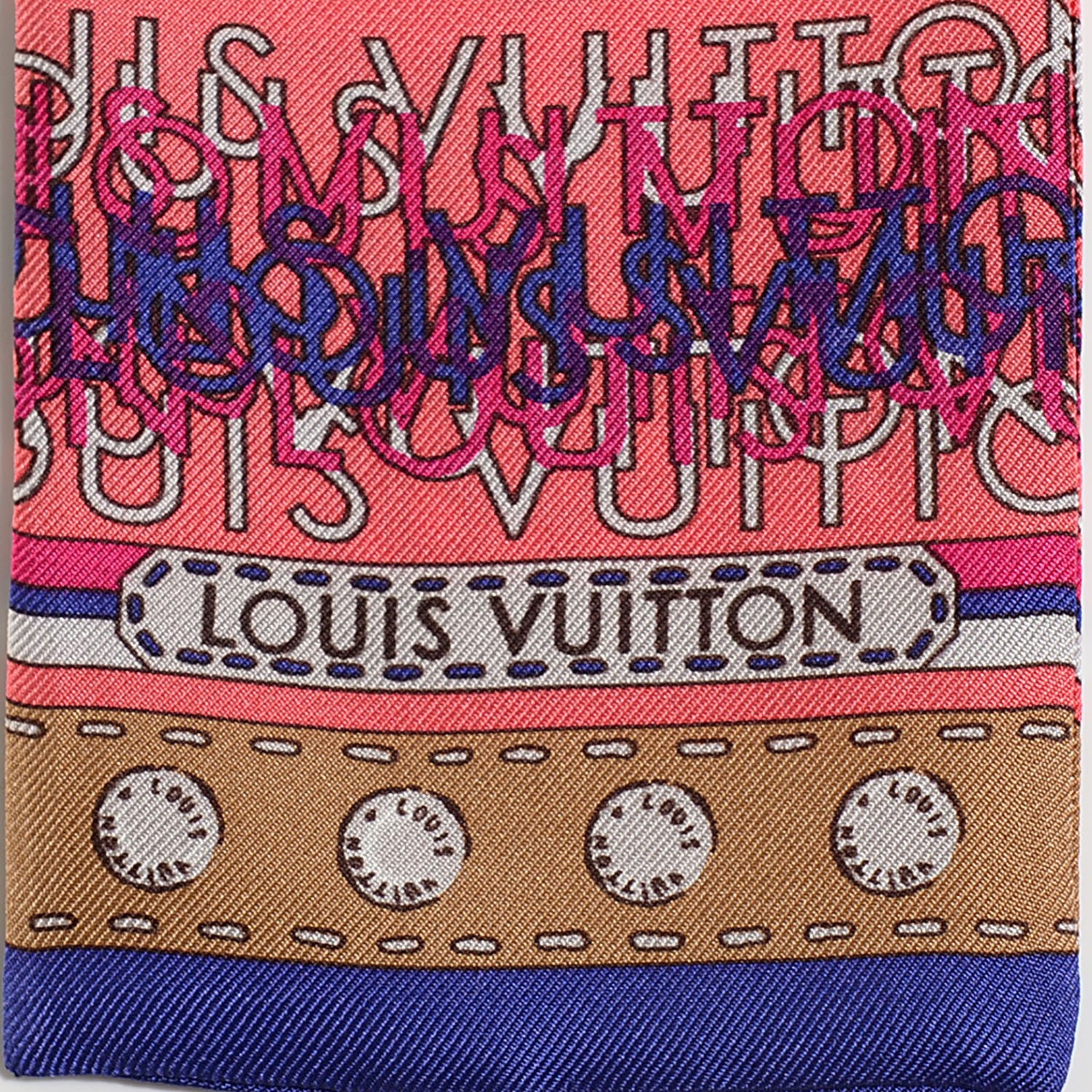 Louis Vuitton Silk Monogram Map Bandeau 3 of 5