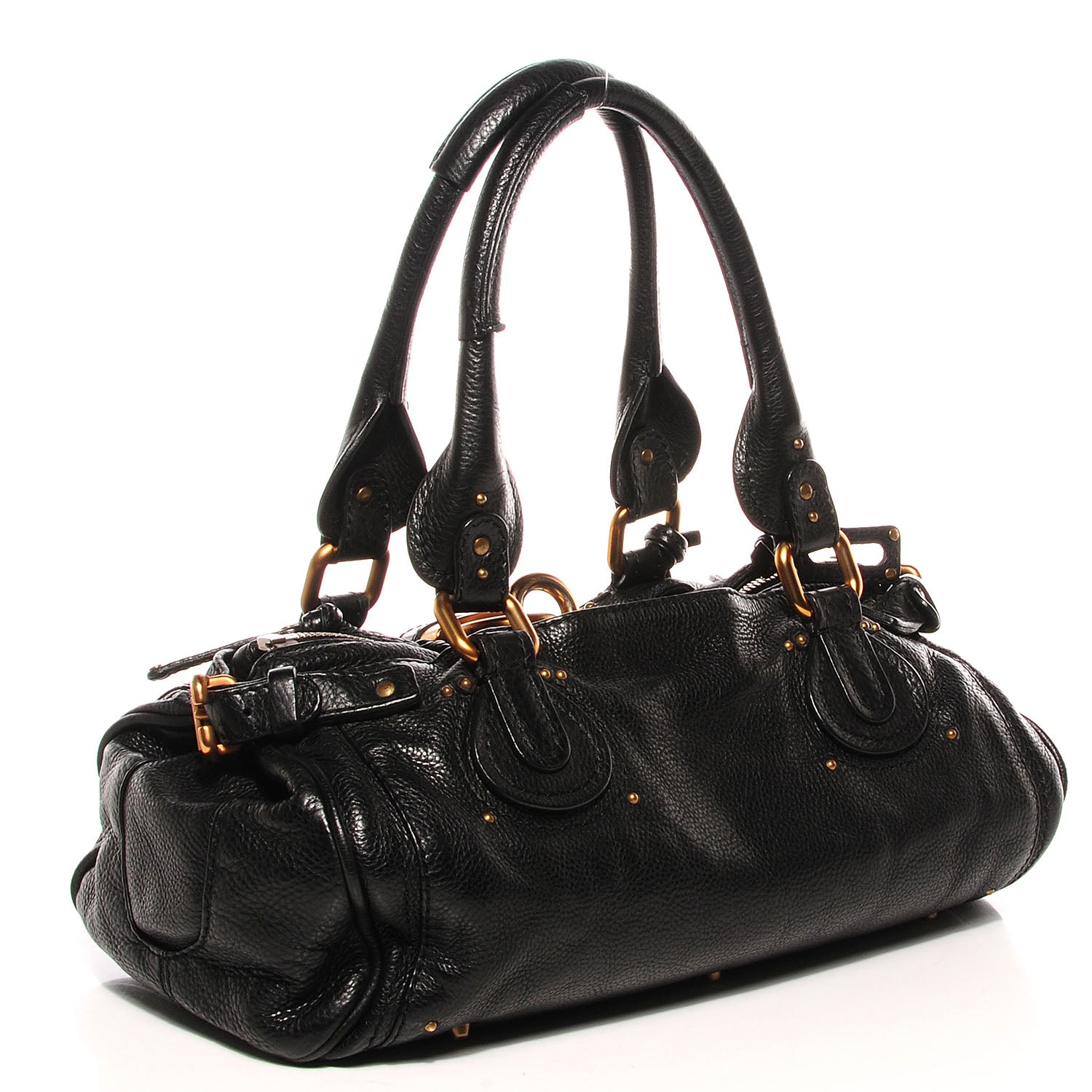 Chloe Leather Medium Paddington Satchel Black 3 of 12