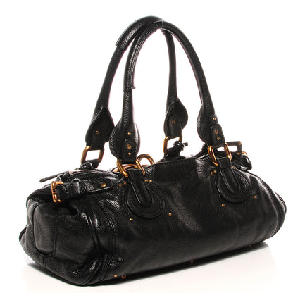 Chloe Leather Medium Paddington Satchel Black 3 of 12