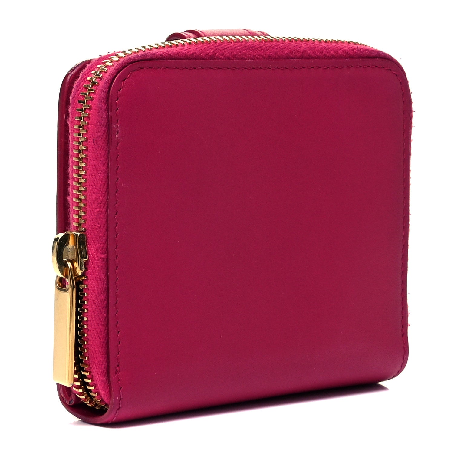 Saint Laurent Calfskin Y Line ChYc Compact Wallet Fuchsia 3 of 9
