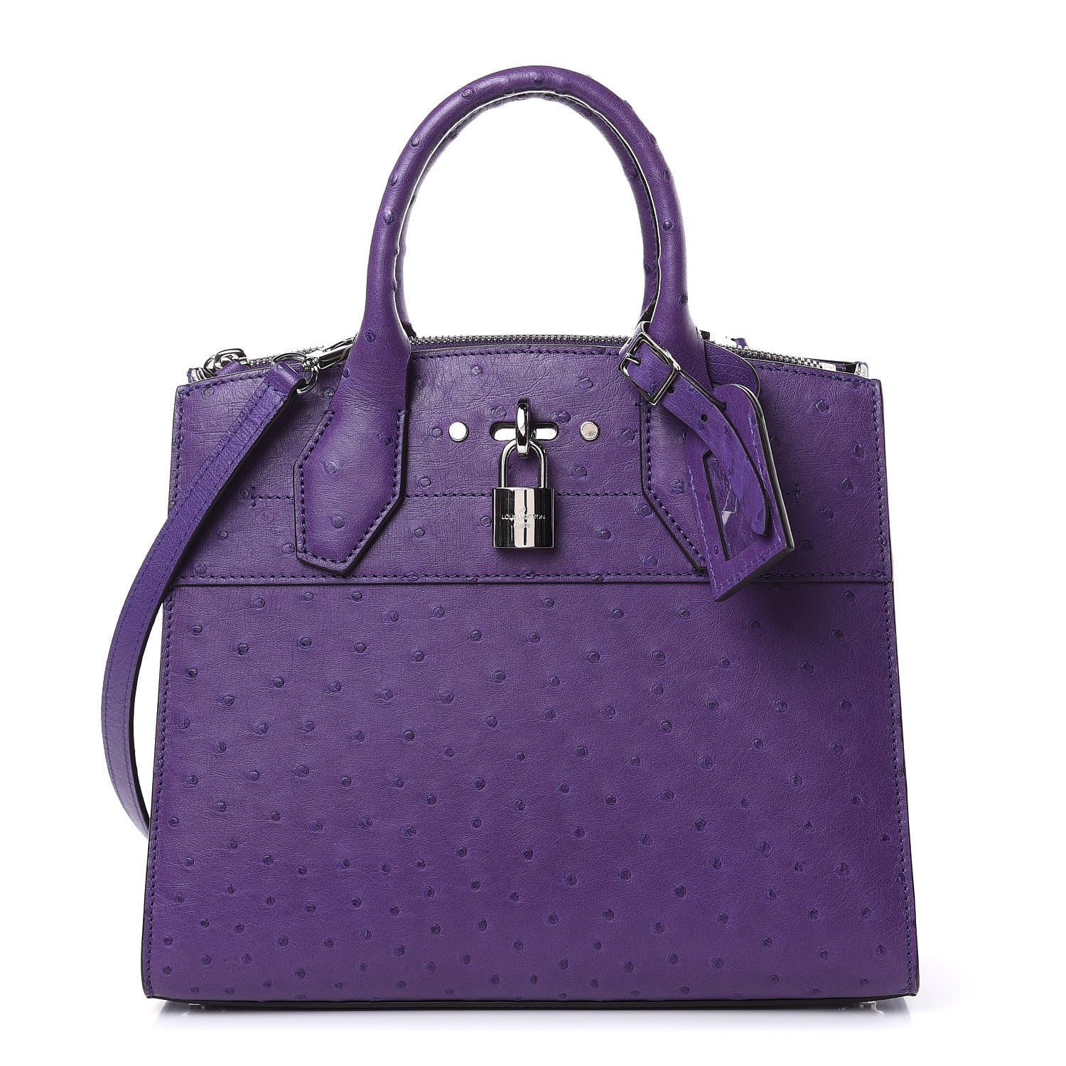 Louis Vuitton Ostrich City Steamer PM Amethyst 1 of 9