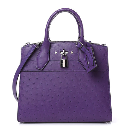 Louis Vuitton Ostrich City Steamer PM Amethyst 1 of 9