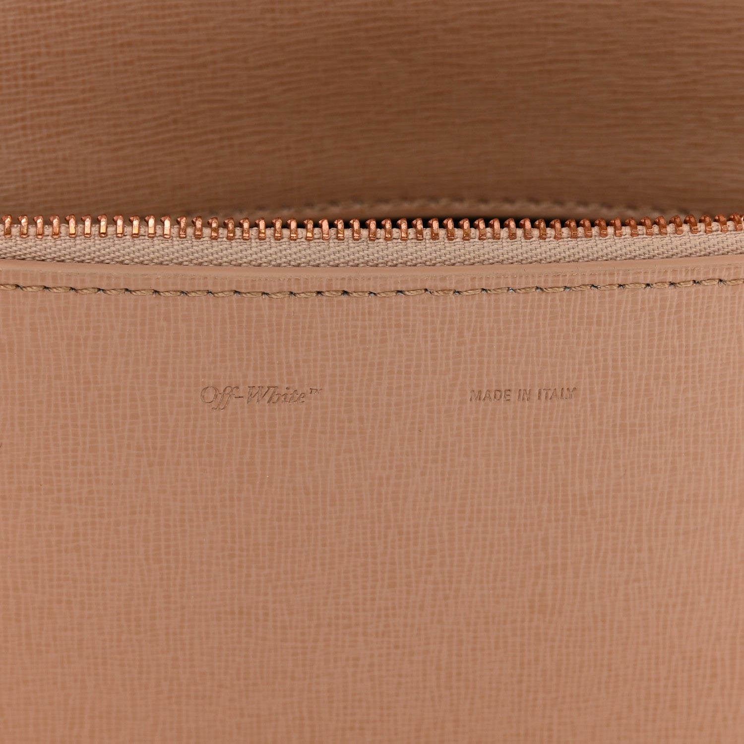 Off-White Saffiano Striped Mini Diag Bag Nude White 6 of 21