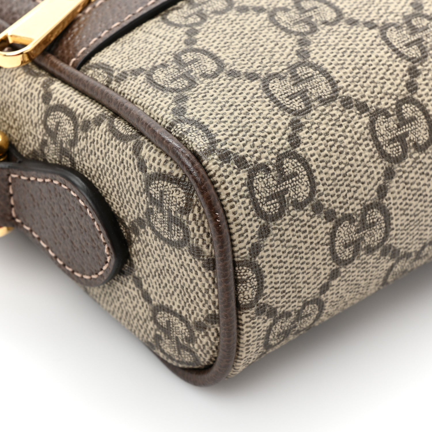 Gucci GG Supreme Monogram Web Mini Ophidia Shoulder Bag Brown 11 of 11