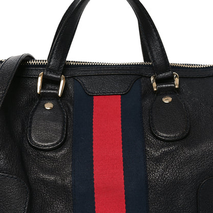 Gucci Calfskin Medium Seventies Web Boston Black 14 of 19
