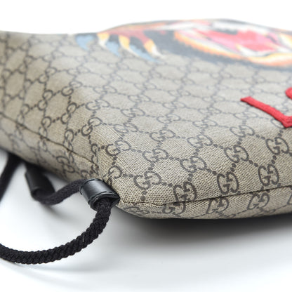 Gucci GG Supreme Monogram Angry Cat Drawstring Backpack 7 of 10
